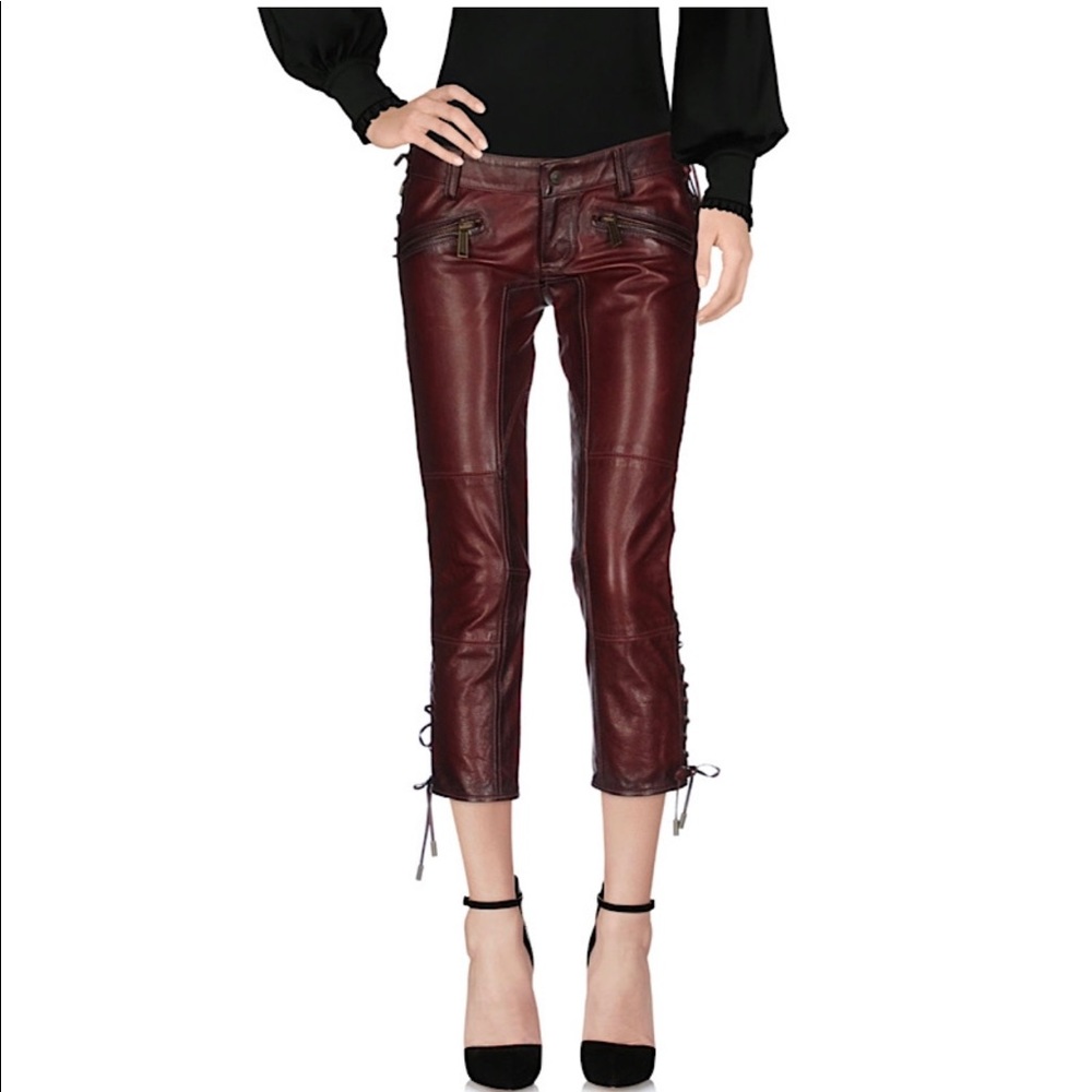 NWT dsquared2 leather pants